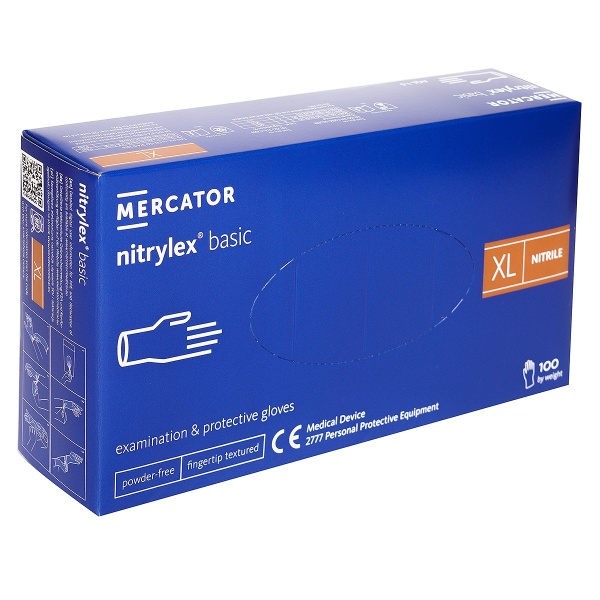 Manusi Examinare Albastre din Nitril - Nitrylex Basic - 100 buc