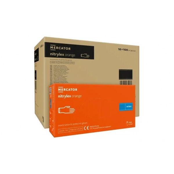Manusi Examinare din Nitril - Nitrylex Orange - 100 buc