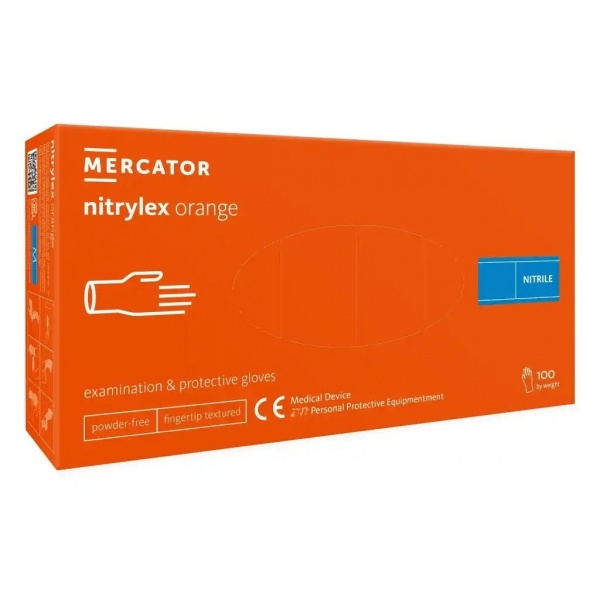 Manusi Examinare din Nitril - Nitrylex Orange - 100 buc