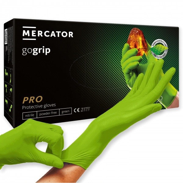 Gogrip Green - Manusi nitril Heavy-duty - 50 bucati