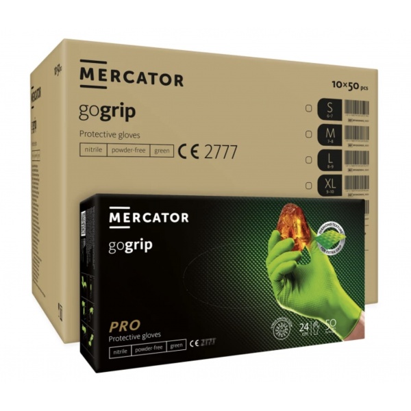 Gogrip Green - Manusi nitril Heavy-duty - 50 bucati