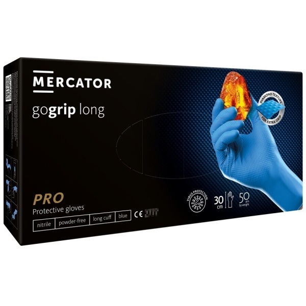 Gogrip Blue - Manusi nitril Heavy-duty - 50 bucati