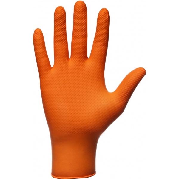 Gogrip Orange - Manusi nitril Heavy-duty - 50 bucati