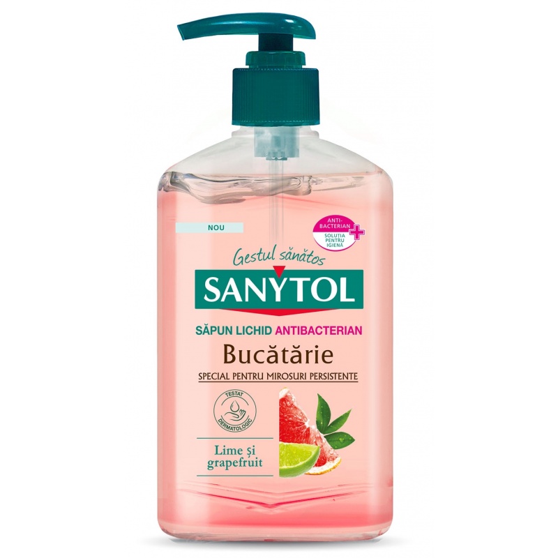 Sanytol - Sapun Lichid Antibacterian - Pentru Bucatarie - 250 ml