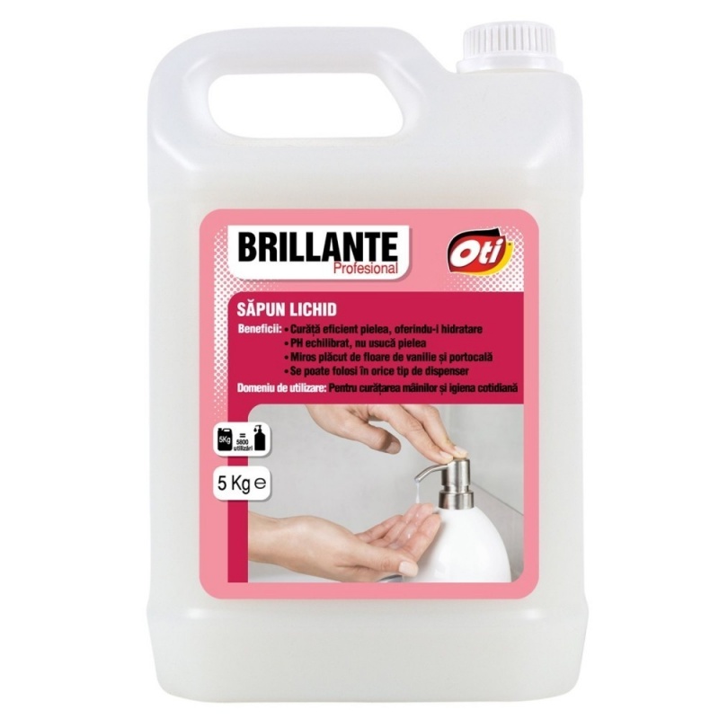 Sapun lichid Brillante, antimicrobian, 5 kg