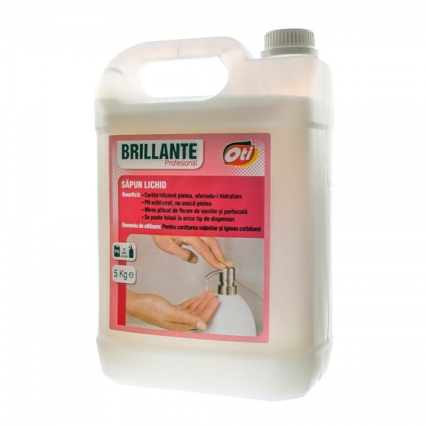 Sapun lichid Brillante, antimicrobian, 5 kg