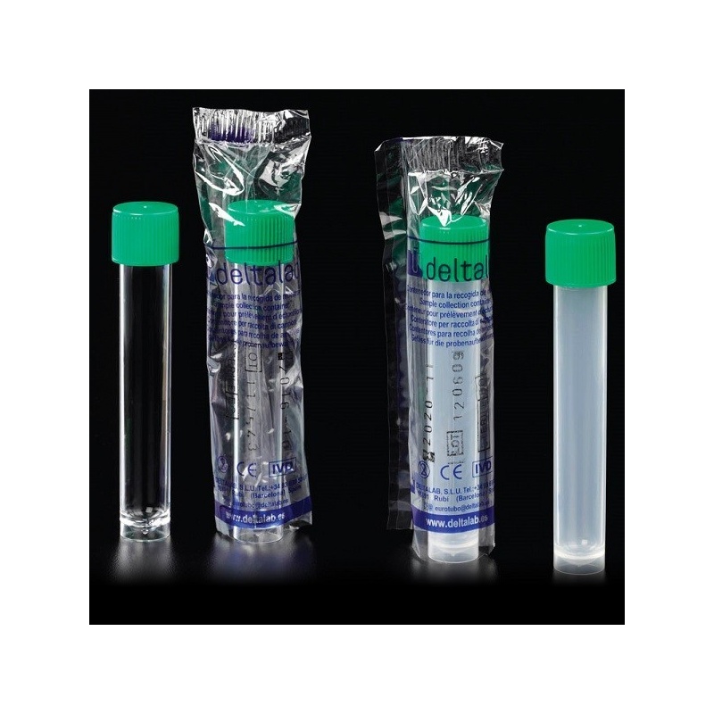 Eprubeta plastic ( PS ) cu fund rotund si dop - 102 x 15 mm - 12 ml