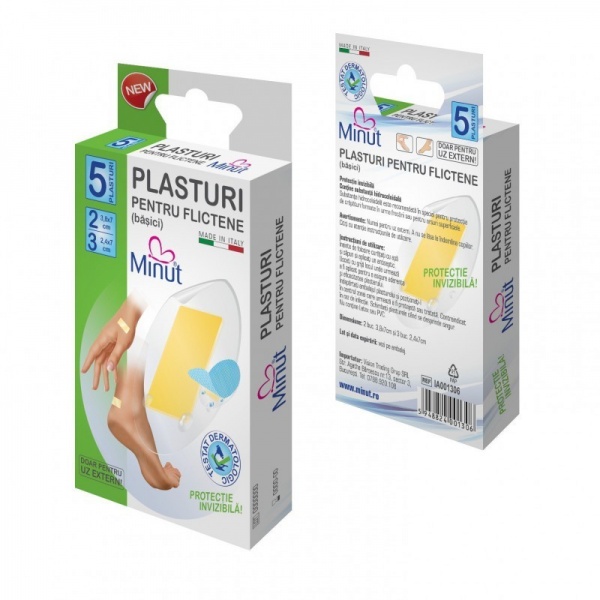 Plasturi pentru flictene (basici) Minut - 5 buc