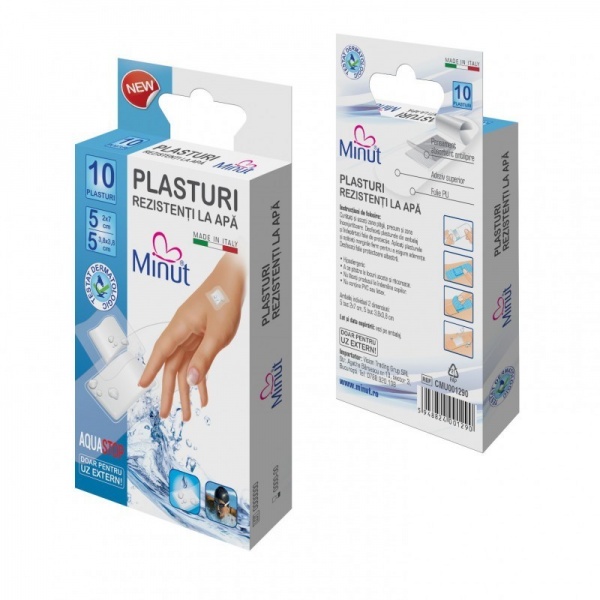 Plasturi rezistenti la apa Minut - 10 buc