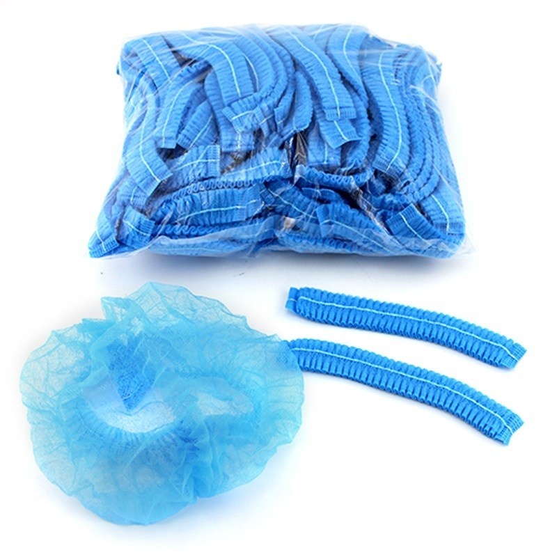 Bonete netesute cu elastic - Albastre - 100 buc