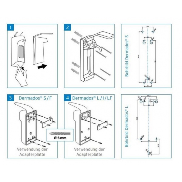 Dermados S - Dispenser pentru dezinfectanti Ecolab - 500 ml