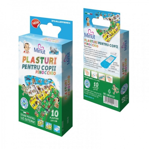 Plasturi pentru copii Pinocchio - 10 buc