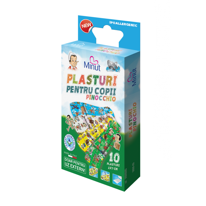 Plasturi pentru copii Pinocchio - 10 buc