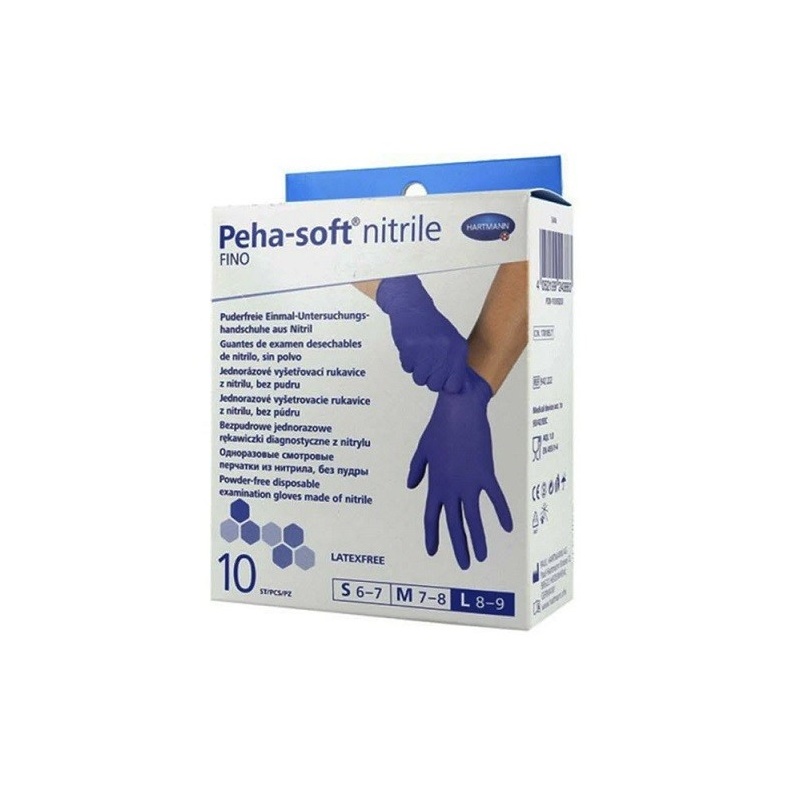 Manusi de examinare nitril albastre Peha Soft - L - 10 buc