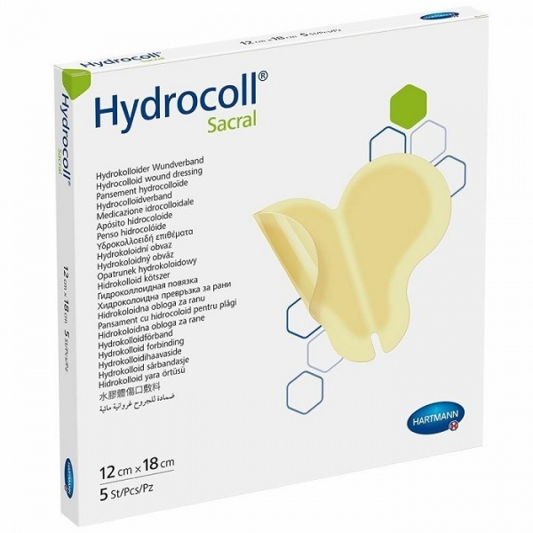 Hydrocoll Sacral - Pansament cu hidrocoloid - 12 x 18 cm - 5 buc