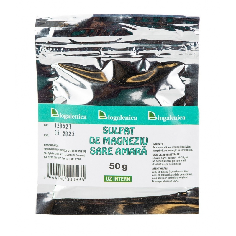Sare amara (sulfat de magneziu) - 50 g