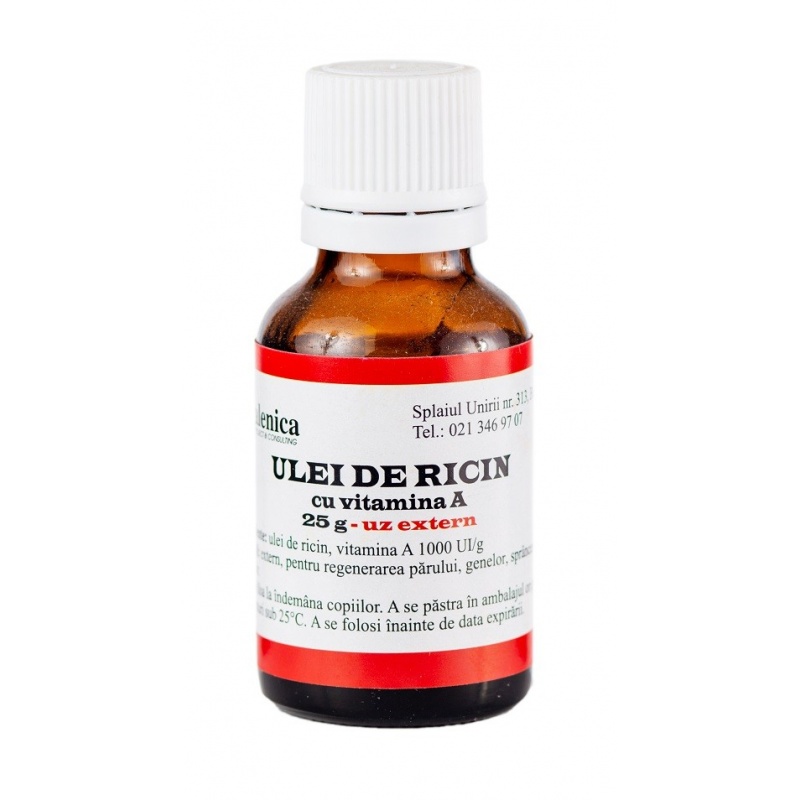 Ulei de ricin cu vitamina A - 25 g