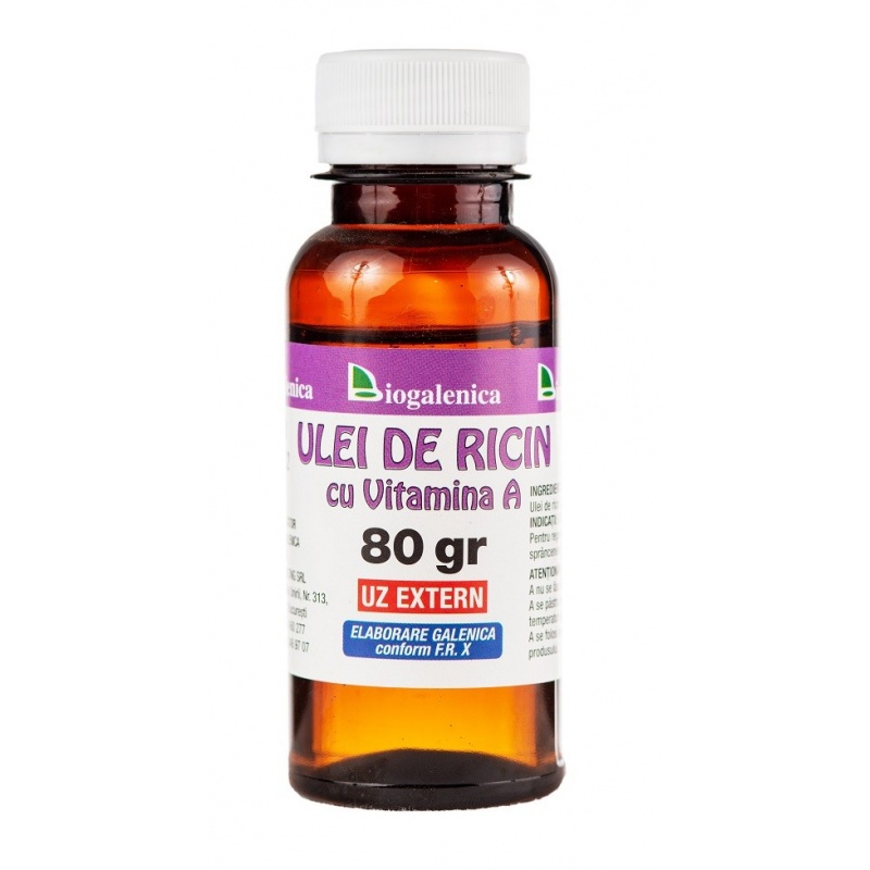Ulei de ricin cu vitamina A - 80 g