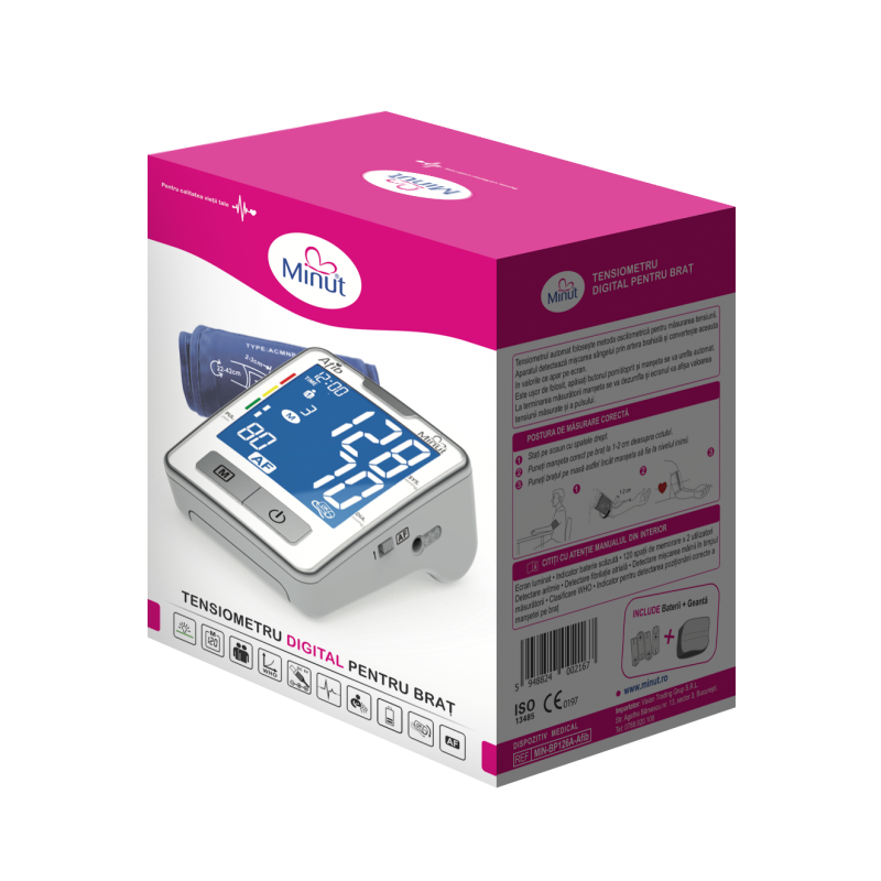 Tensiometru electronic pentru brat cu tehnologie Afib - BP126A-AFIB