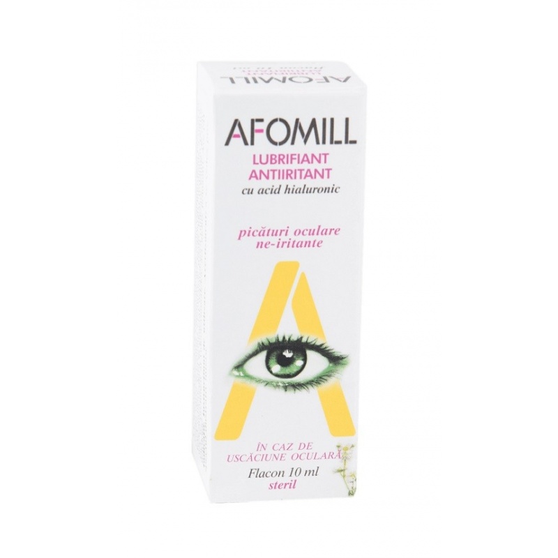 Afomill Umectant lubrifiant - picaturi pentru ochi - 10 ml 2
