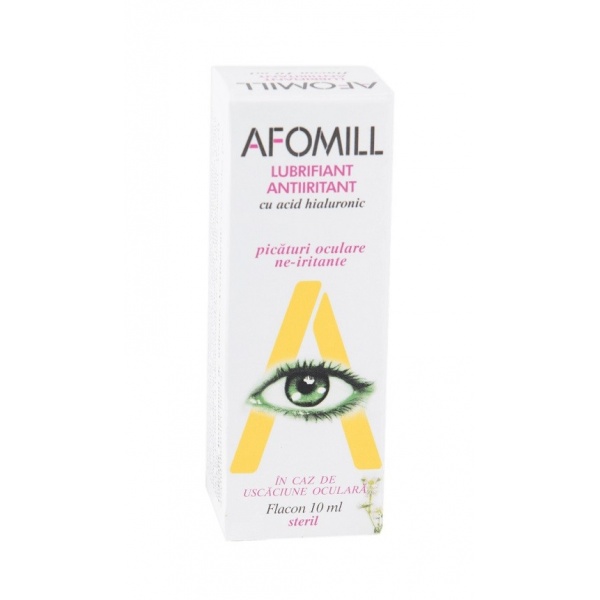 Afomill Umectant lubrifiant - picaturi pentru ochi - 10 ml