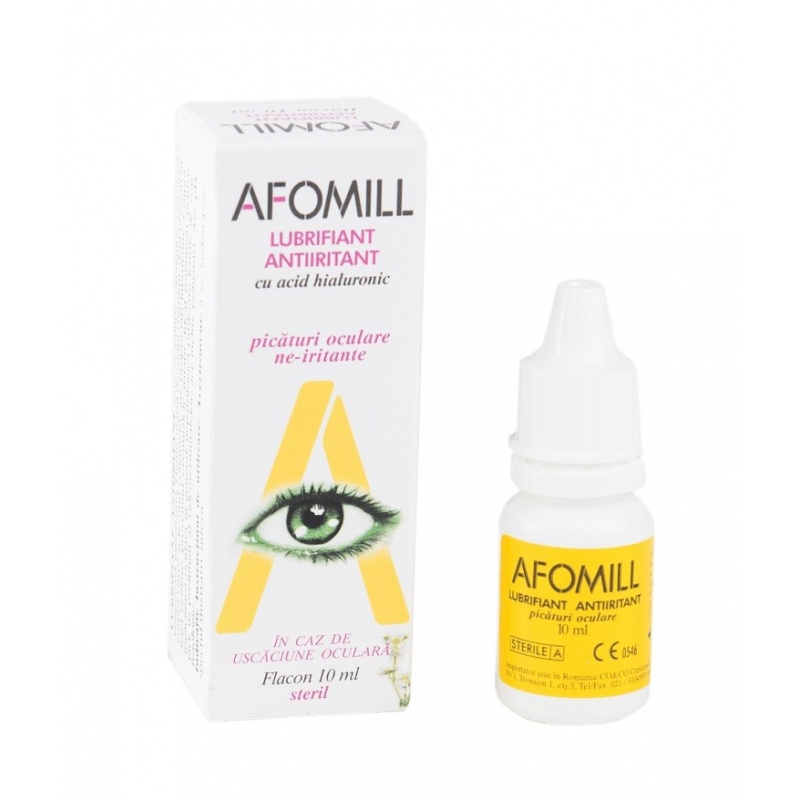 Afomill Umectant lubrifiant - picaturi pentru ochi - 10 ml