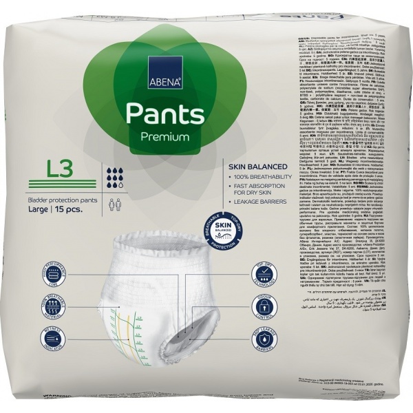 Abena Pants L3, chilot incontinenta adulti 2400 ml - 15 buc