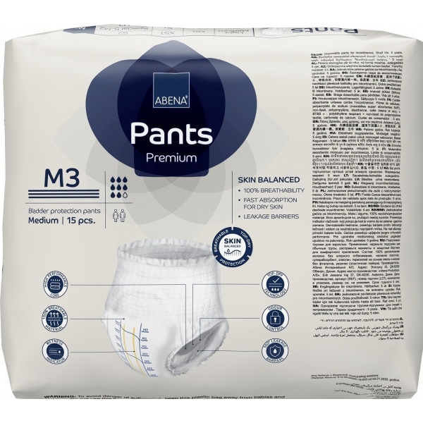 Abena Pants M3, chilot incontinenta adulti 2400 ml - 15 buc
