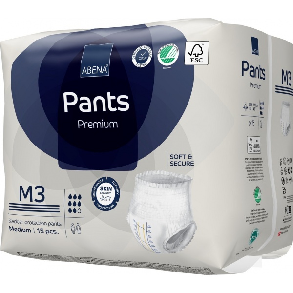 Abena Pants M3, chilot incontinenta adulti 2400 ml - 15 buc