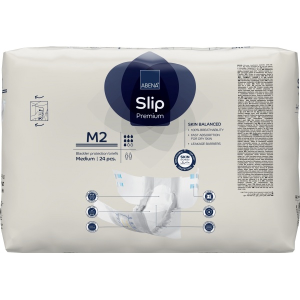 Abena Slip - Scutece incontinenta adulti premium - M2 - 2600 ml - 24 buc