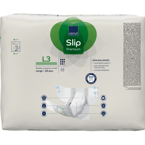 Abena Slip - Scutece incontinenta adulti premium - L3 - 3400 ml - 20 buc