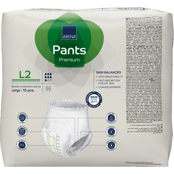 Abena Pants L2, chilot incontinenta adulti 1900 ml - 15 buc