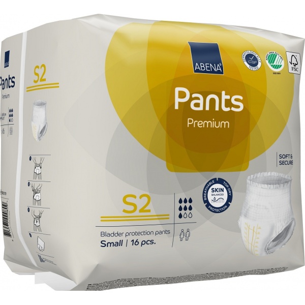 Abena Pants S2, chilot incontinenta adulti 1900 ml - 16 buc