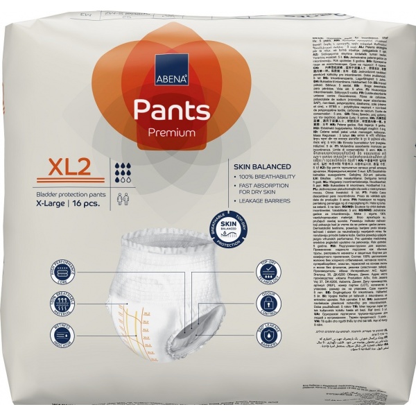 Abena Pants XL2, chilot incontinenta adulti 1900 ml - 16 buc