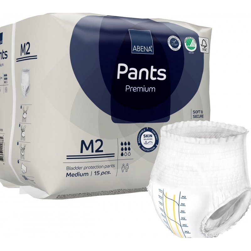 Abena Pants M2, chilot incontinenta adulti 1900 ml - 15 buc