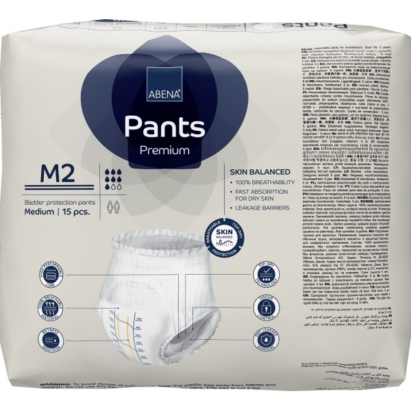 Abena Pants M2, chilot incontinenta adulti 1900 ml - 15 buc