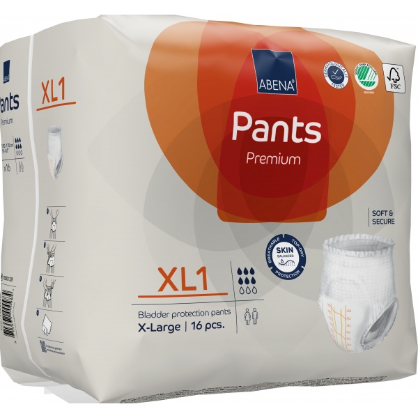 Abena Pants XL1, chilot incontinenta adulti 1400 ml - 16 buc