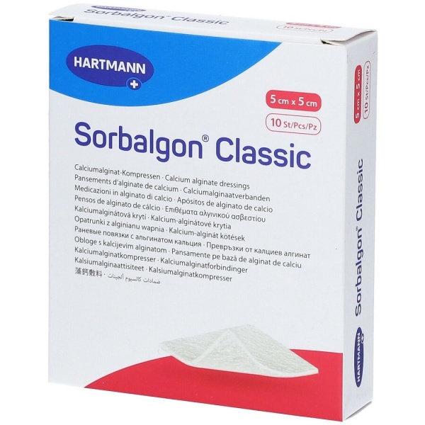 Sorbalgon - Pansament ingrijire rani - 5 x 5 cm - 10 buc