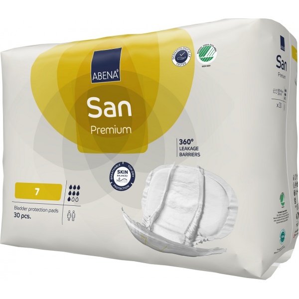 Abena San - 7 - Premium, Absorbante anatomice incontinenta - 2100 ml - 30 buc