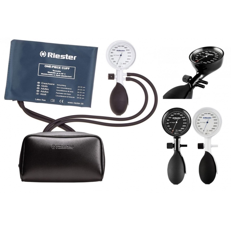 Tensiometru mecanic Riester E-Mega, negru - obezi - 1376-153