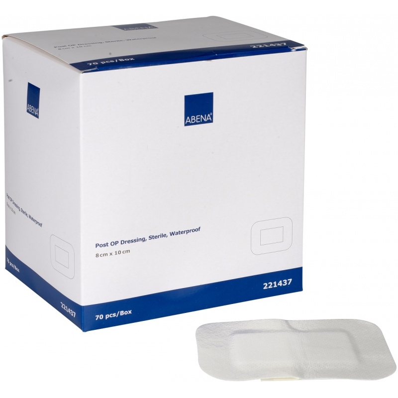 Plasturi sterili rezistenti la apa Abena - 8 x 10 cm - 70 buc