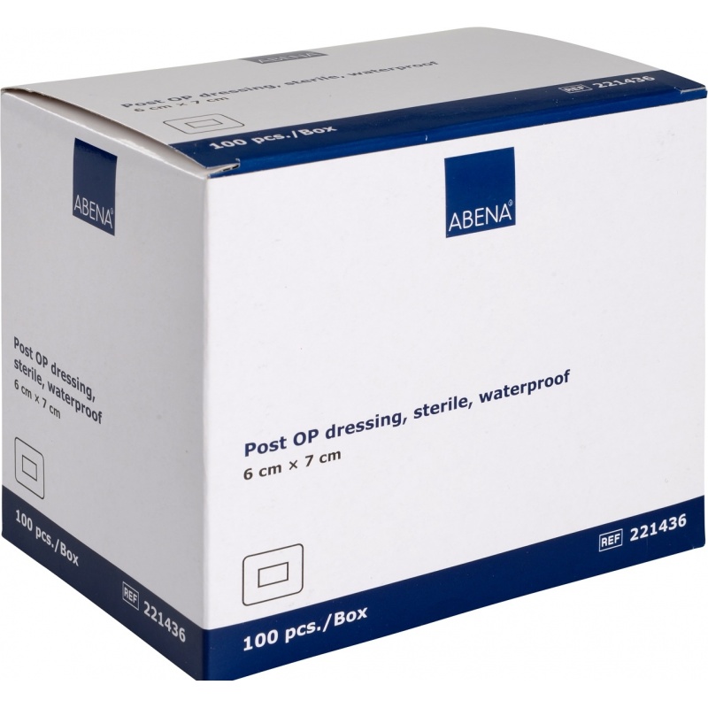 Plasturi sterili rezistenti la apa Abena - 6 x 7 cm - 100 buc
