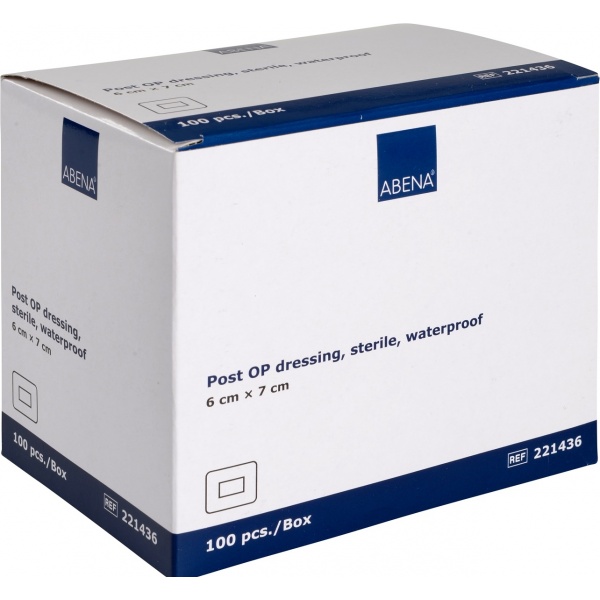 Plasturi sterili rezistenti la apa Abena - 6 x 7 cm - 100 buc