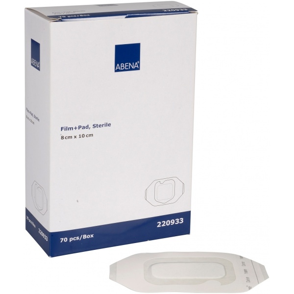 Plasturi sterili transparenti rezistenti la apa Abena - 8 x 10 cm - 70 buc