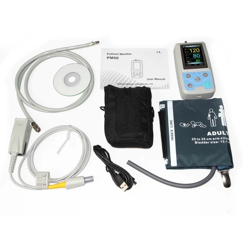 Holter tensiune cu senzor SpO2 Contec PM50 2