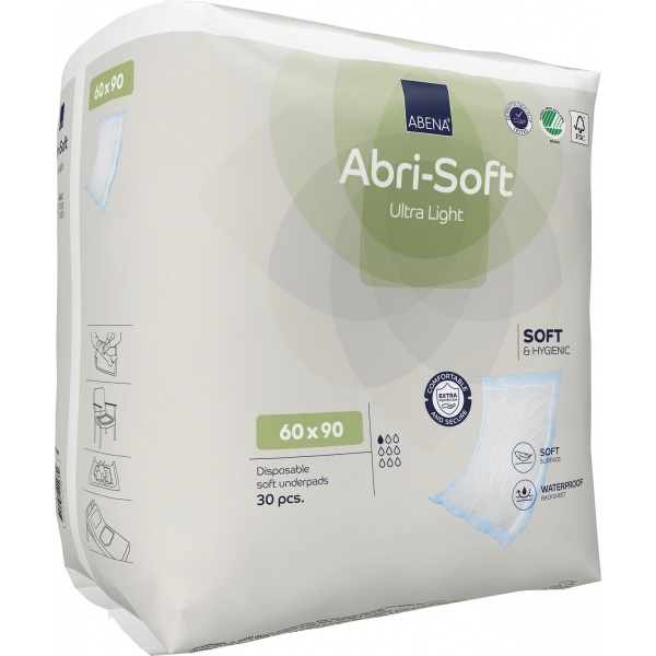 Abri Soft Ultra Light 800 ml - Aleze incontinenta 60 x 90 cm - 30 buc