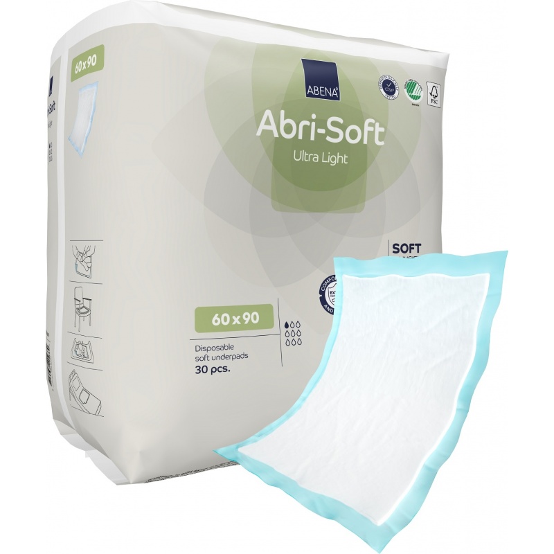 Abri Soft Ultra Light 800 ml - Aleze incontinenta 60 x 90 cm - 30 buc