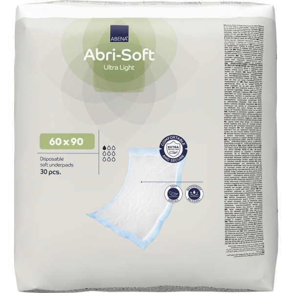 Abri Soft Ultra Light 800 ml - Aleze incontinenta 60 x 90 cm - 30 buc
