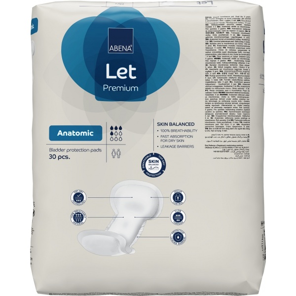 Abena-Let Anatomic - absorbante anatomice - 20 buc