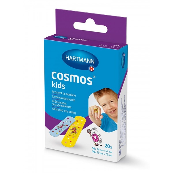 Cosmos Kids - Plasturi cu desene rezistenti la apa - 20 buc